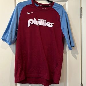 Phillies Nike Baseball Dri Fit top mens medium
